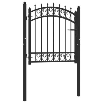 Poort met speerpunten 100x100 cm staal zwart 1