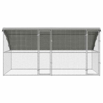 Kippenhok Zilver 400 x 200 x 198.5 cm Gegalvaniseerd staal 3
