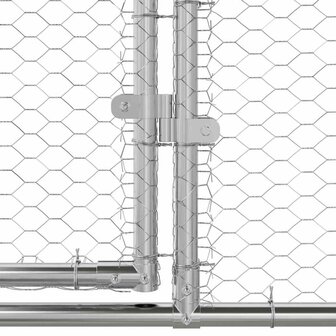 Kippenhok Zilver 400 x 200 x 198.5 cm Gegalvaniseerd staal 6