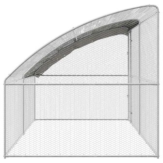Kippenhok Zilver 400 x 200 x 198.5 cm Gegalvaniseerd staal 4