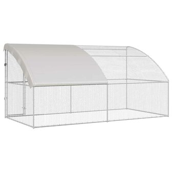 Kippenhok Zilver 400 x 200 x 198.5 cm Gegalvaniseerd staal 5