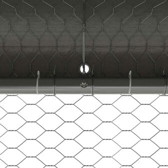 Kippenhok Zilver 400 x 200 x 198.5 cm Gegalvaniseerd staal 9