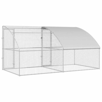 Kippenhok Zilver 400 x 200 x 198.5 cm Gegalvaniseerd staal 5