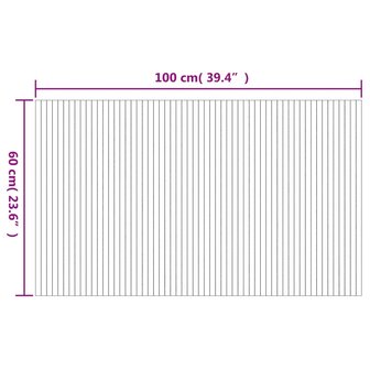 Vloerkleed rechthoekig 60x100 cm bamboe zwart 8