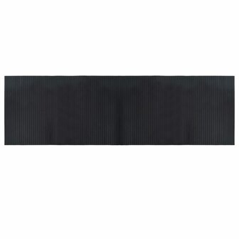 Vloerkleed rechthoekig 60x200 cm bamboe zwart 2