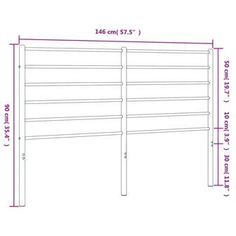 Hoofdbord metaal wit 140 cm 7