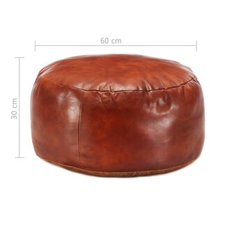Poef 60x30 cm echt geitenleer tan 3