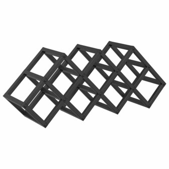 Wijnrek Zwart 63 x 16.5 x 25 cm Gepoedercoat staal 5