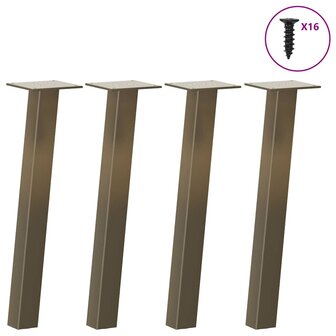 Salontafelpoten 4 st 30 cm staal naturel 1