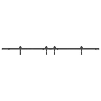 Doos met onderdelen voor schuifdeur 427 cm staal zwart 4