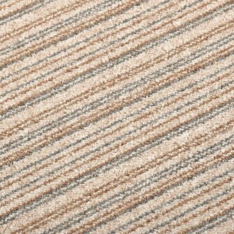 Tapijttegels 20 st 5 m&sup2; 50x50 cm gestreept beige 7