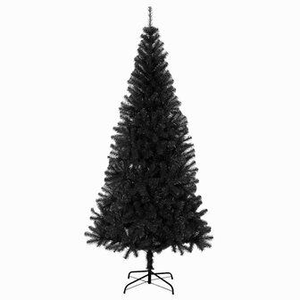 Kunstkerstboom met standaard 180 cm PVC zwart 3