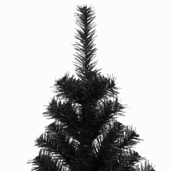 Kunstkerstboom met standaard 180 cm PVC zwart 4