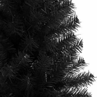 Kunstkerstboom met standaard 180 cm PVC zwart 5