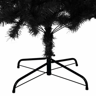 Kunstkerstboom met standaard 180 cm PVC zwart 6