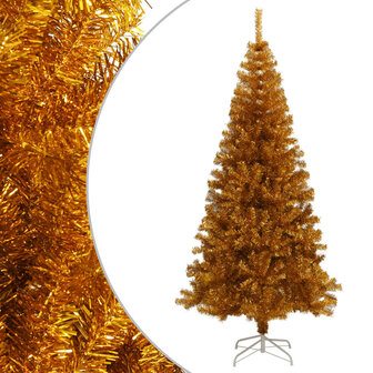 Kunstkerstboom met standaard 180 cm PET goudkleurig 1
