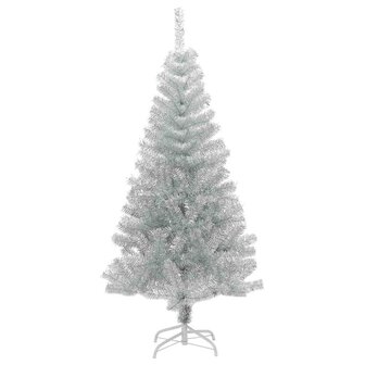 Kunstkerstboom met standaard 150 cm PET zilverkleurig 3