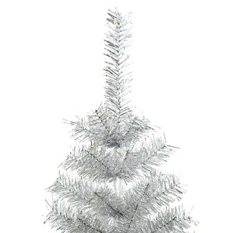 Kunstkerstboom met standaard 150 cm PET zilverkleurig 4