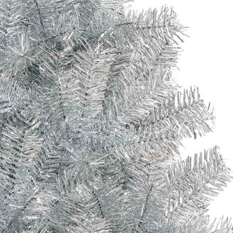 Kunstkerstboom met standaard 150 cm PET zilverkleurig 5