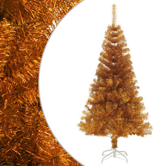 Kunstkerstboom met standaard 120 cm PET goudkleurig 1