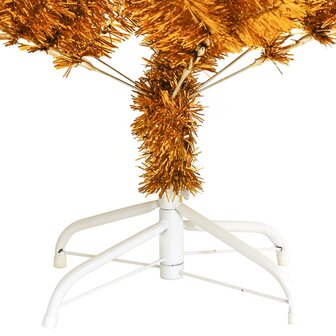 Kunstkerstboom met standaard 120 cm PET goudkleurig 5