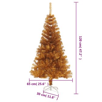 Kunstkerstboom met standaard 120 cm PET goudkleurig 6