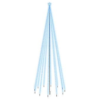 Kerstboom met grondpin 732 LED&amp;apos;s blauw 500 cm 2
