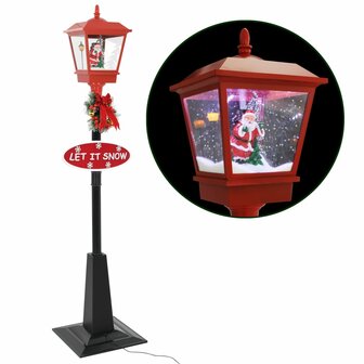 Straatlantaarn met kerstman LED 180 cm 1