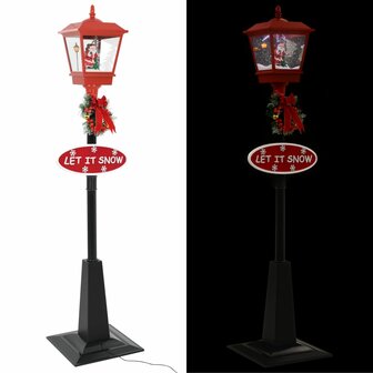 Straatlantaarn met kerstman LED 180 cm 5