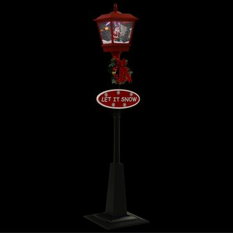 Straatlantaarn met kerstman LED 180 cm 6