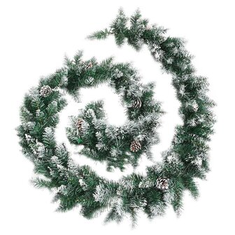 Kerstslinger met LED-lampjes 2,7 m PVC groen 3