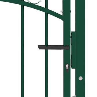 Poort met gebogen bovenkant 100x100 cm staal groen 3