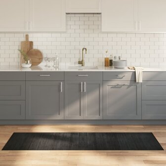 Vloerkleed rechthoekig 60x200 cm bamboe grijs 1