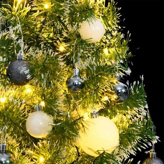 Kunstkerstboom met 150 LED&amp;apos;s kerstballen en sneeuw 120 cm 3
