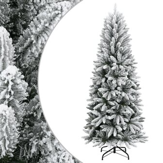 Kunstkerstboom met sneeuw 120 cm PVC en PE 1