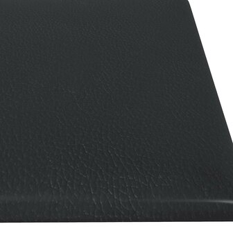 Wandpanelen 12 st 1,08 m&sup2; 60x15 cm kunstleer zwart 6