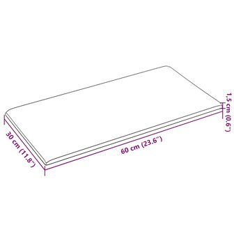 Wandpanelen 12 st 2,16 m&sup2; 60x30 cm stof zwart 8
