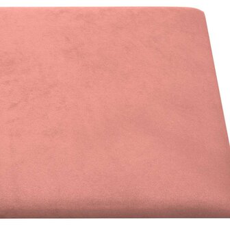 Wandpanelen 12 st 1,62 m&sup2; 90x15 cm fluweel roze 6