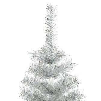 Kunstkerstboom met standaard 120 cm PET zilverkleurig 3