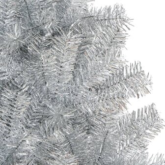 Kunstkerstboom met standaard 120 cm PET zilverkleurig 4