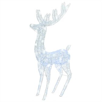 Kerstdecoratie rendier 250 LED&amp;apos;s koudwit 180 cm acryl 2