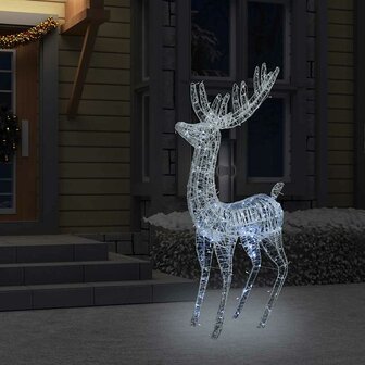 Kerstdecoratie rendier 250 LED&amp;apos;s koudwit 180 cm acryl 3