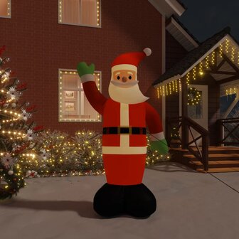 Kerstman met LED-verlichting opblaasbaar 370 cm 1