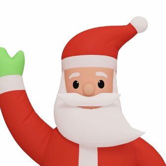 Kerstman met LED-verlichting opblaasbaar 370 cm 6