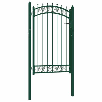 Poort met speerpunten 100x150 cm staal groen 1