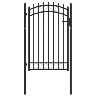 Poort met speerpunten 100x150 cm staal zwart 2