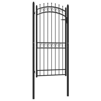 Poort met speerpunten 100x200 cm staal zwart 1