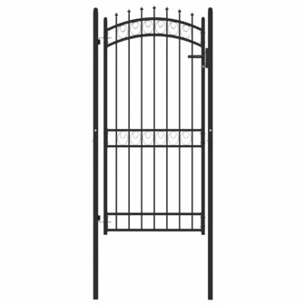 Poort met speerpunten 100x200 cm staal zwart 2