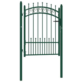 Poort met speerpunten 100x125 cm staal groen 1