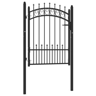 Poort met speerpunten 100x125 cm staal zwart 1